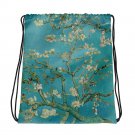 Custom Made Vincent Van Gogh Almond Blossoms Drawstring bag, Backpack