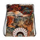 Custom Made  Alphonse Mucha Art  Drawstring bag, Backpack