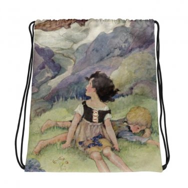 Custom Made  Anne Anderson Heidi Art  Drawstring bag, Backpack