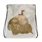 Custom Made  Vintage Art Drawstring bag, Backpack