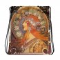 Custom Made  Alphonse Mucha Art Drawstring bag, Backpack