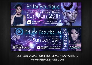 2x6 4/0 1-side tickekets graphic design.