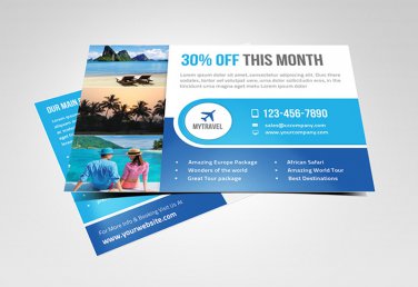 4X12 4/4 2-side flyers/postcards graphic design.