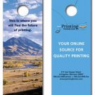 >3x8 4/4 2-side door hangers graphic design.
