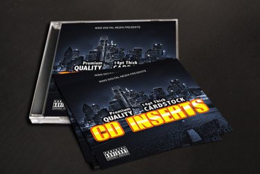 >4.75x4.75 4/0 1-side cd inserts graphic design.
