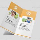 >8.5x11 4/0 1-side bi-fold brochures graphic design.