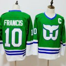 Ron Francis #10 Hartford Whalers Green Vintage Jersey Stitched S-3XL
