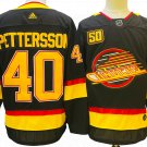 Men's & Adult Vancouver Canucks 40 Elias Pettersson Black 50th Season Hockey Jersey