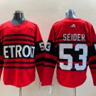 Men's & Adult Detroit Red Wings Moritz Seider #53 Stitched Hockey Jersey S-3XL