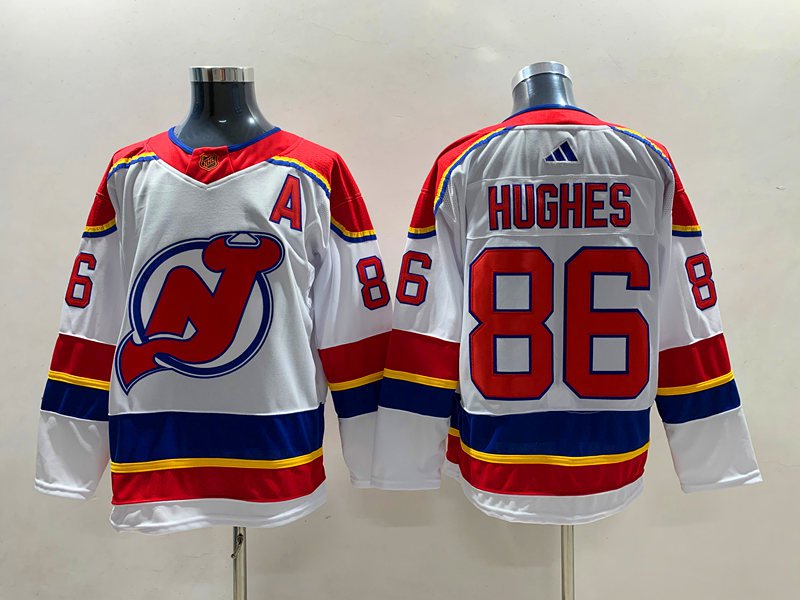 Men's & Adult New Jersey Devils Jack Hughes #86 Stitched Hockey Jersey S-3XL