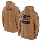 Men's Green Bay Packers 2023/4 Salute to Service Brown Pullover Hoodie S-3XL