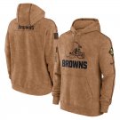 Men's Cleveland Browns 2023/4 Salute to Service Brown Pullover Hoodie S-3XL