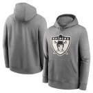Men's New Las Vegas Raiders 2023/4 Salute to Service Heathered Gray Pullover Hoodie S-3XL