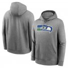 Men's New Seattle Seahawks 2023/4 Salute to Service Heathered Gray Pullover Hoodie S-3XL