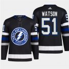 Men's Tampa Bay Lightning #51 Austin Watson Black Alternate Premier Breakaway Stitched Jersey