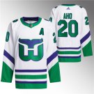 Men's Carolina Hurricanes #20 Sebastian Aho White 2024 Stitched Jersey