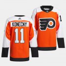 Men's Philadelphia Flyers #11 Travis Konecny 2024 Orange Stitched Jersey