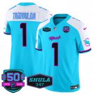 Men's Tua Tagovailoa 1 Dolphins Miami Vice Vapor Limited Aqua Alternate Jersey