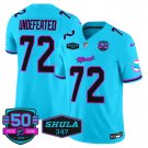 Men's Undefeated 72 Dolphins Miami Vice Aqua Vapor Limited  Jersey