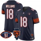 Men's Caleb Williams 18 Chicago Bears Navy Vapor Limited  Jersey