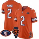 Men's D.J. Moore 2 Chicago Bears Orange Vapor Limited Jersey
