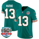 Men's Dan Marino 13 Dolphins Miami Vice Aqua Vapor Limited Jersey