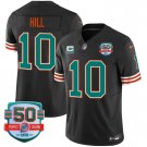 Men's Tyreek Hill 10 Dolphins Miami Vice Aqua Black Vapor Limited Jersey