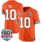 Men's Tyreek Hill 10 Dolphins Miami Vice Aqua Orange Vapor Limited Jersey