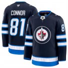 Men's Winnipeg Jets #81 Kyle Connor 2024-25 Navy Home Stitched Hockey Jersey S-3XL