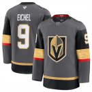 Men's Vegas Golden Knights #9 Jack Eichel 2024-25 Grey Alternate Stitched Hockey Jersey S-3XL