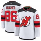 Men's New Jersey Devils #86 Hughes Fanatics 2024-25 White Away Stitched Hockey Jersey S-3XL