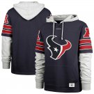 Men's Pullover Hoodie '47 Houston Texans Double Header Blitz Navy Cornerback S-3XL