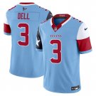 Men's Tank Dell #3 Houston Texans 2024 Blue V5 Vapor Limited Stitched Football Jersey
