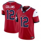Men's Nico Collins #12 Houston Texans 2024 Red V5 Vapor Limited Stitched Football Jersey