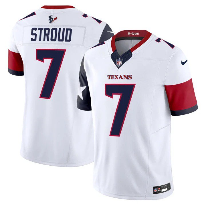 Men's C.J. Stroud #7 Houston Texans 2024 White V5 Vapor Limited Stitched Football Jersey