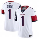 Men's Stefon Diggs #1 Houston Texans 2024 White V5 Vapor Limited Stitched Football Jersey