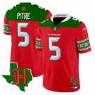 Men's Jalen Pitre #5 Houston Texans 2024 Christmas Red Vapor Limited Stitched Football Jersey