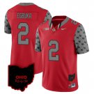 Men's Emeka Egbuka #2 Ohio State 2024 Red Vapor Limited Football Stitched Jersey