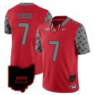 Men's C J Stroud #7 Ohio State 2024 Red Vapor Limited Football Stitched Jersey