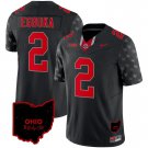 Men's Emeka Egbuka #2 Ohio State 2024 Black Limited Vapor Limited Football Stitched Jersey