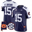Men's Hank Brown #15 Auburn Tigers 2024 Navy Alternate Vapor Limited Football Stitched Jersey