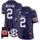 Men's Cam Newton #2 Auburn Tigers 2024 Navy Vapor Limited Football Stitched Jersey
