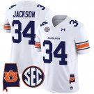 Men's Bo Jackson #34 Auburn Tigers 2024 White Vapor Limited Football Stitched Jersey