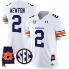 Men's Cam Newton #2 Auburn Tigers 2024 White Vapor Limited Football Stitched Jersey