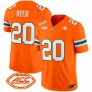 Men's Ed Reed #20 Miami Hurricanes 2024 Orange Vapor Limited Football Stitched Jersey