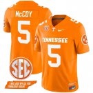 Men's Bru McCoy #5 Tennessee Volunteers 2024 Orange Vapor Limited Football Jersey