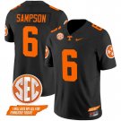 Men's Dylan Sampson #6 Tennessee Volunteers 2024 Black Vapor Limited Football Jersey