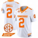 Men's Jabari Small #2 Tennessee Volunteers 2024 White Vapor Limited Football Jersey