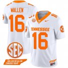 Men's Morgan Wallen #16 Tennessee Volunteers 2024 White Vapor Limited Football Jersey