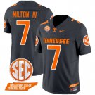 Men's Joe Milton III #7 Tennessee Volunteers 2024 Smokey Grey Vapor Limited Football Jersey